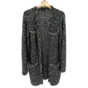 Ann Taylor Black and White Cardigan Sweater